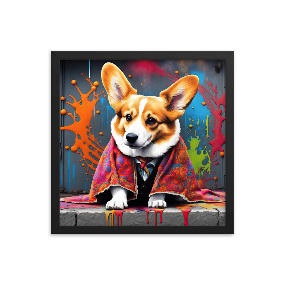 Pembroke Welsh Corgi- Framed poster v3