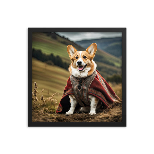 Pembroke Welsh Corgi- Framed poster v4
