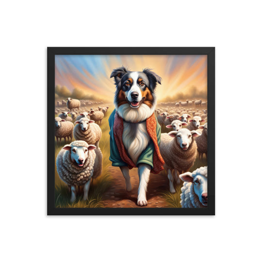 Australian Shepherd- Framed poster