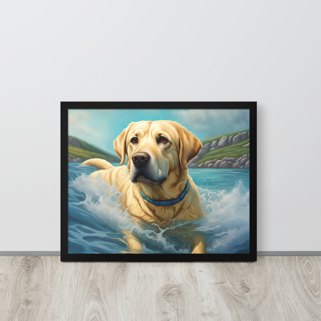 Framed poster-Labrador Retriever V2