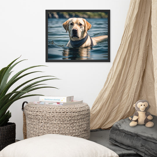 Framed poster-Labrador Retriever V3