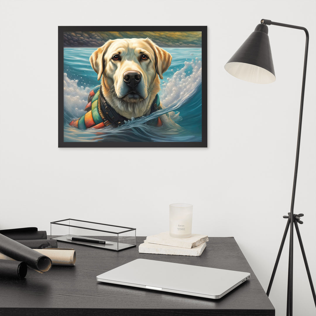 Framed poster-Labrador Retriever V4