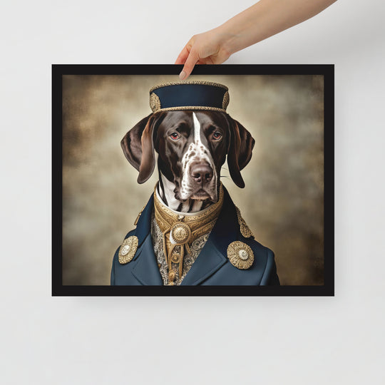 German Shorthaired Pointer- Framed poster v3