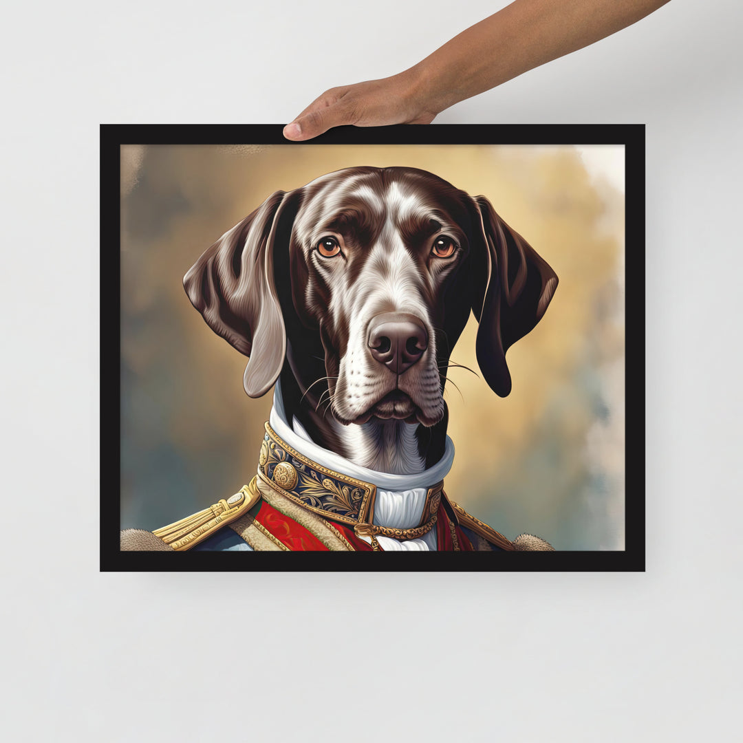 German Shorthaired Pointer- Framed poster v4