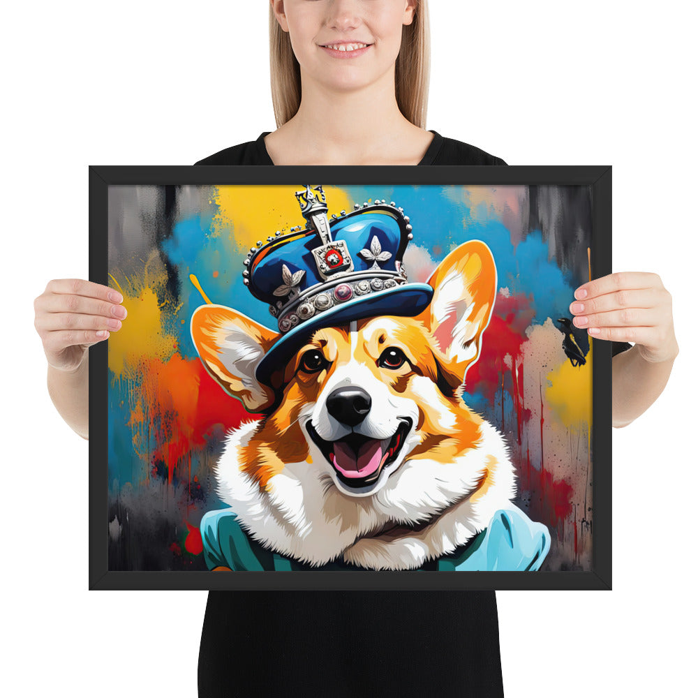 Pembroke Welsh Corgi- Framed poster v2