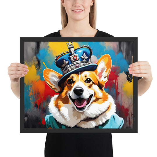 Pembroke Welsh Corgi- Framed poster v2