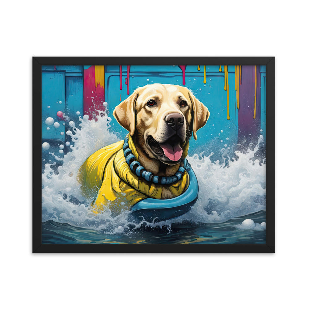 Framed poster-Labrador Retriever