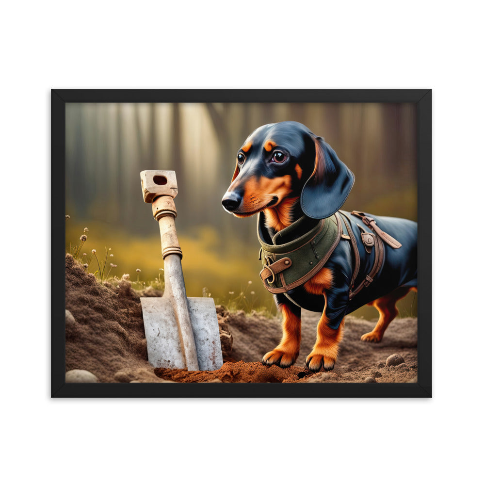 Dachshund- Framed poster v4