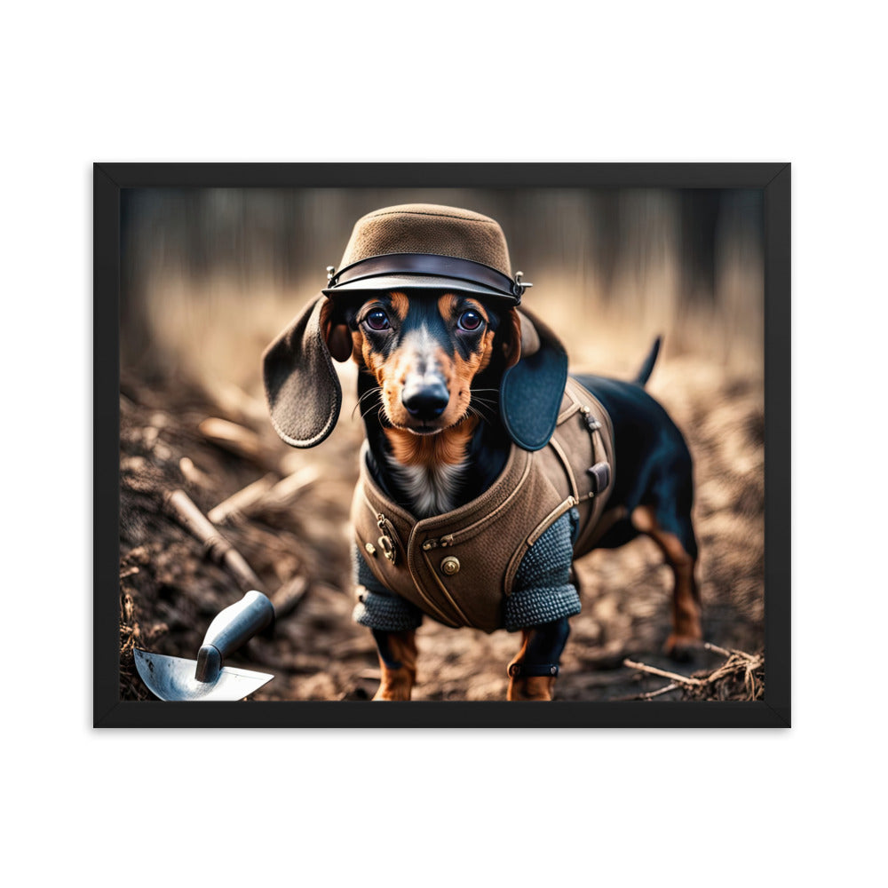 Dachshund- Framed poster v5