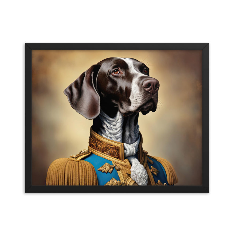 German Shorthaired Pointer- Framed poster v2