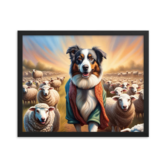 Australian Shepherd- Framed poster