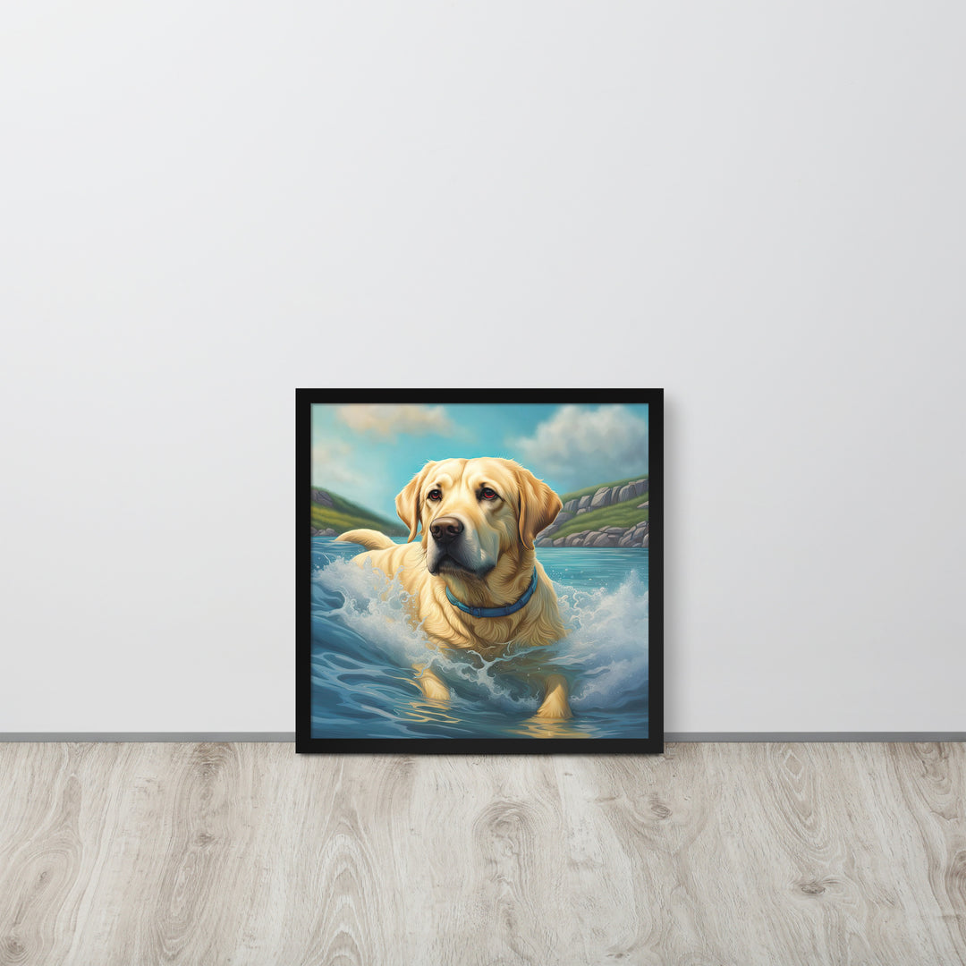 Framed poster-Labrador Retriever V2