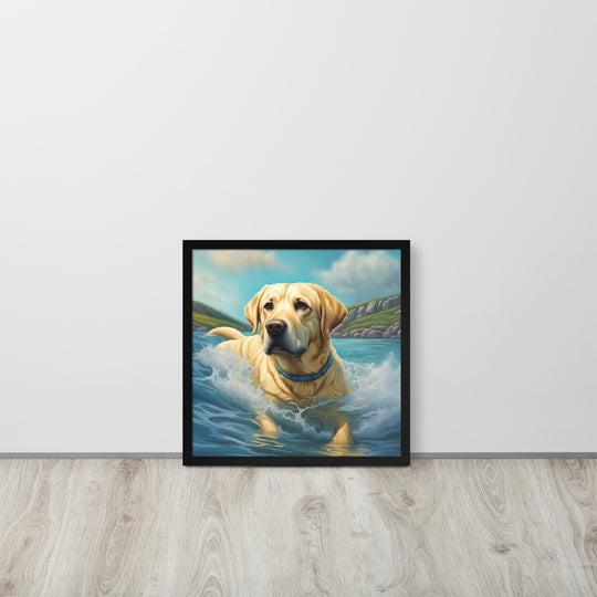 Framed poster-Labrador Retriever V2