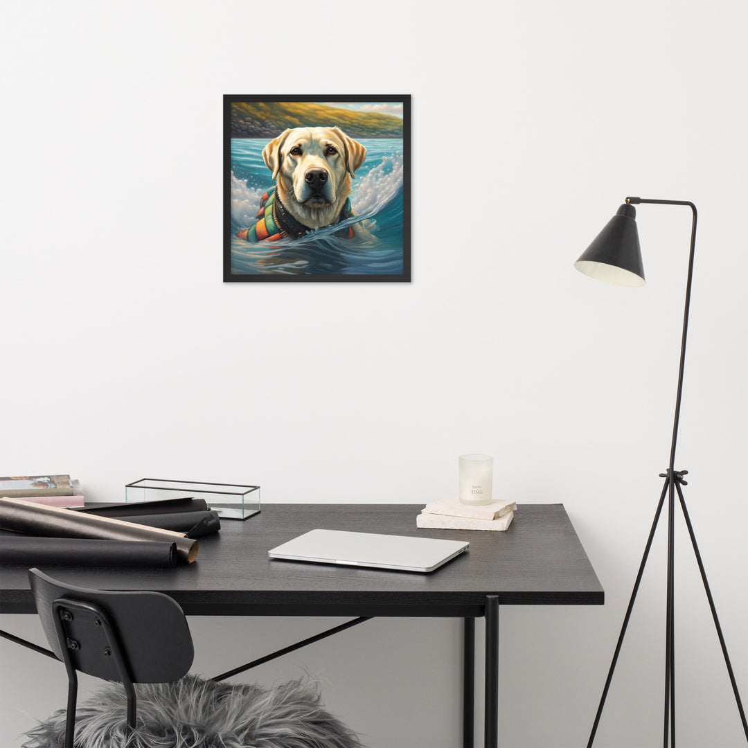 Framed poster-Labrador Retriever V4