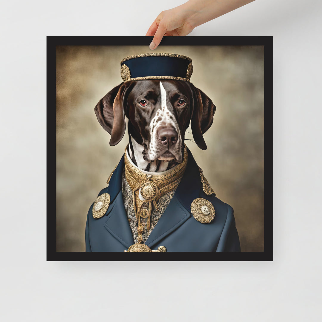 German Shorthaired Pointer- Framed poster v3