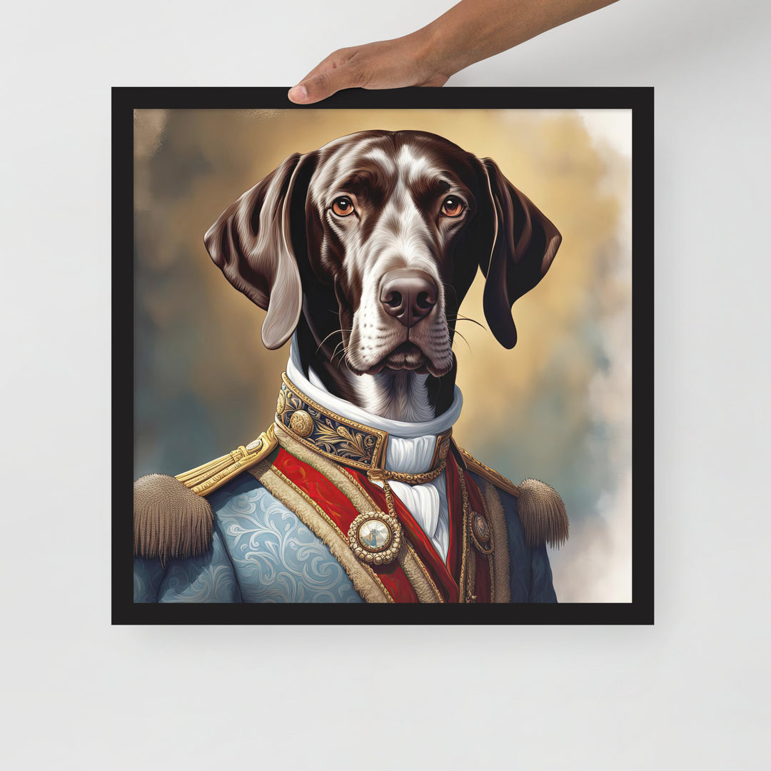 German Shorthaired Pointer- Framed poster v4