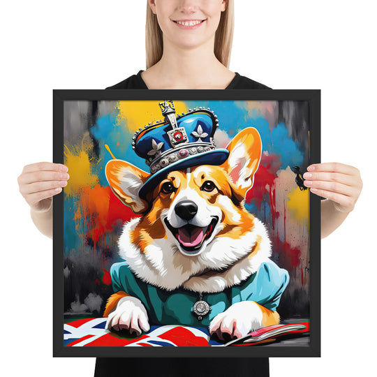 Pembroke Welsh Corgi- Framed poster v2