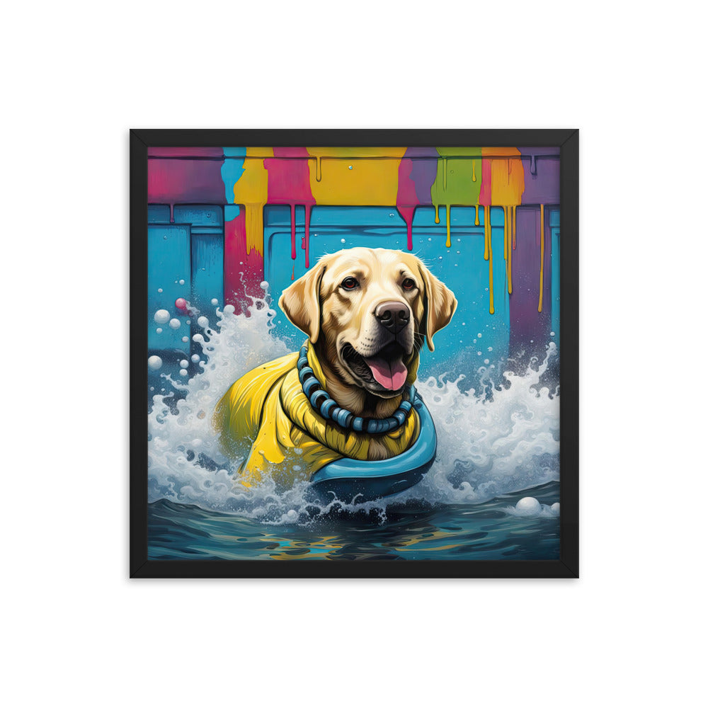 Framed poster-Labrador Retriever