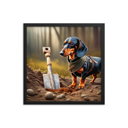 Dachshund- Framed poster v4