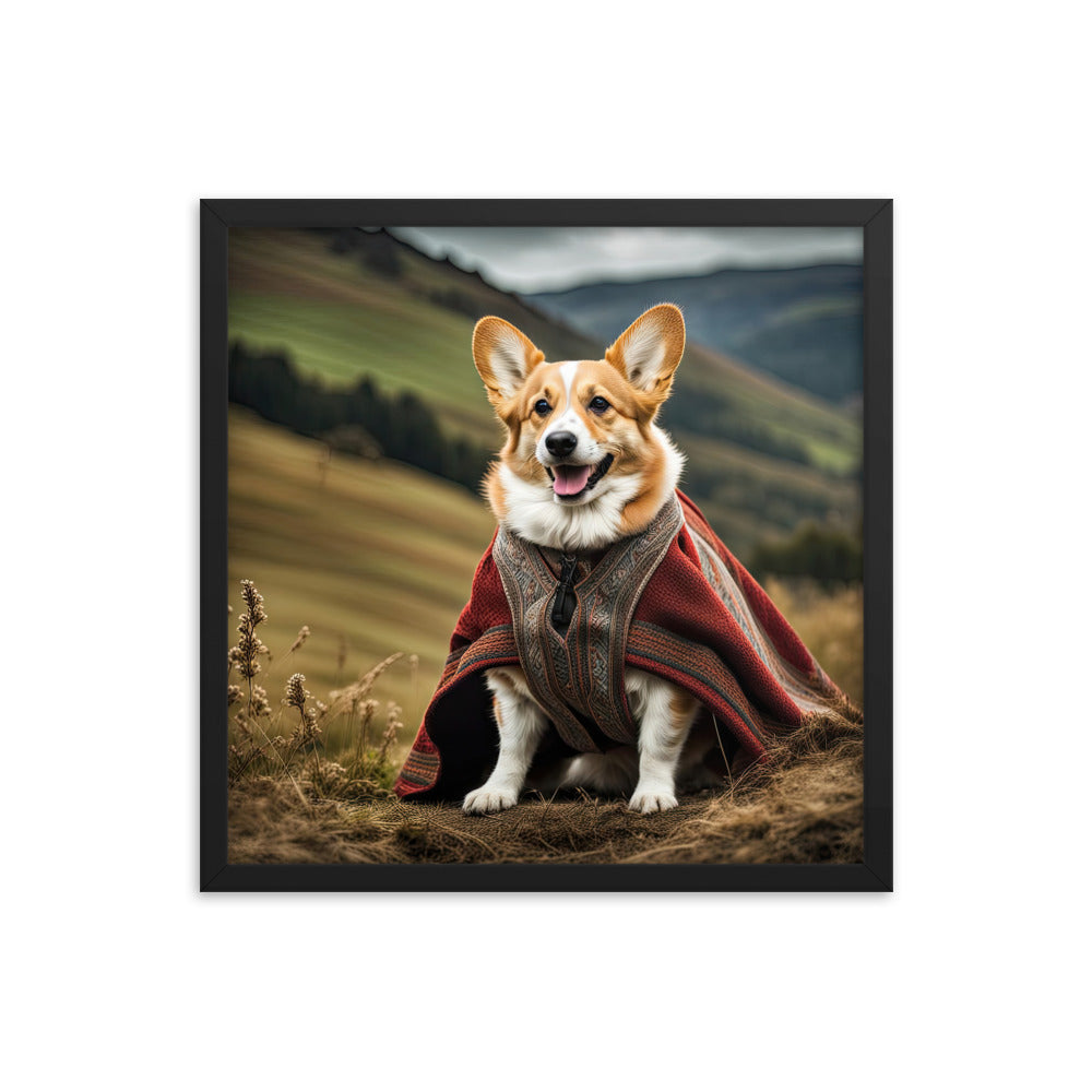 Pembroke Welsh Corgi- Framed poster v4