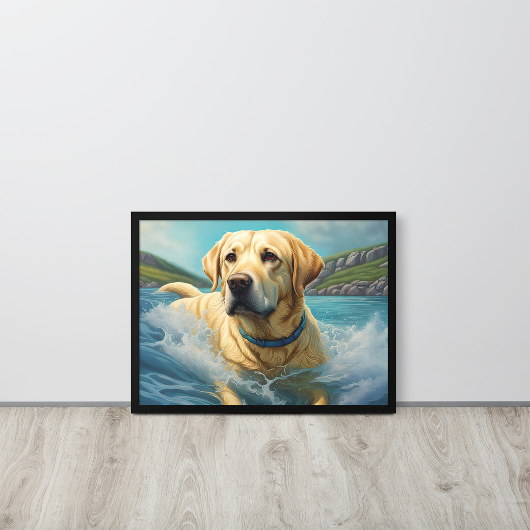 Framed poster-Labrador Retriever V2