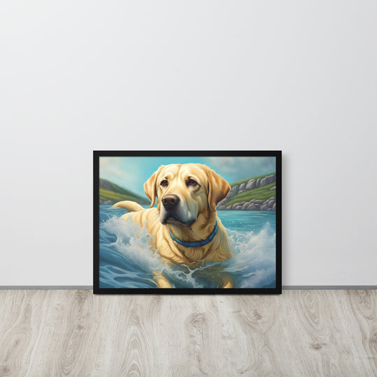 Framed poster-Labrador Retriever V2