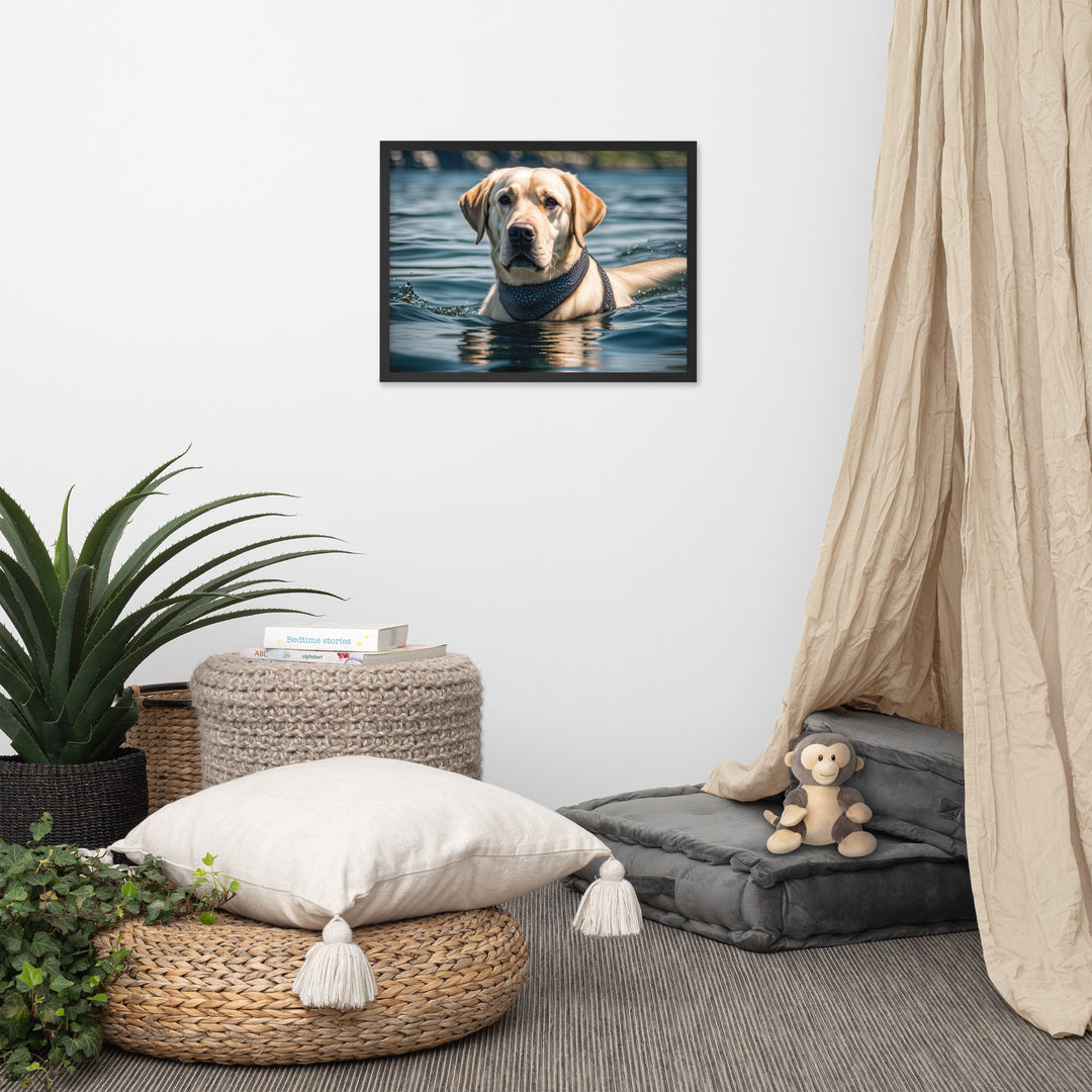 Framed poster-Labrador Retriever V3