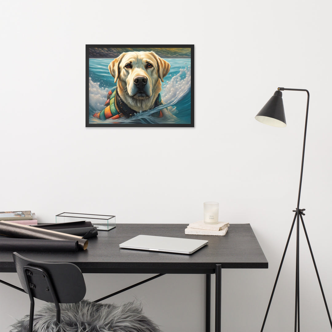 Framed poster-Labrador Retriever V4