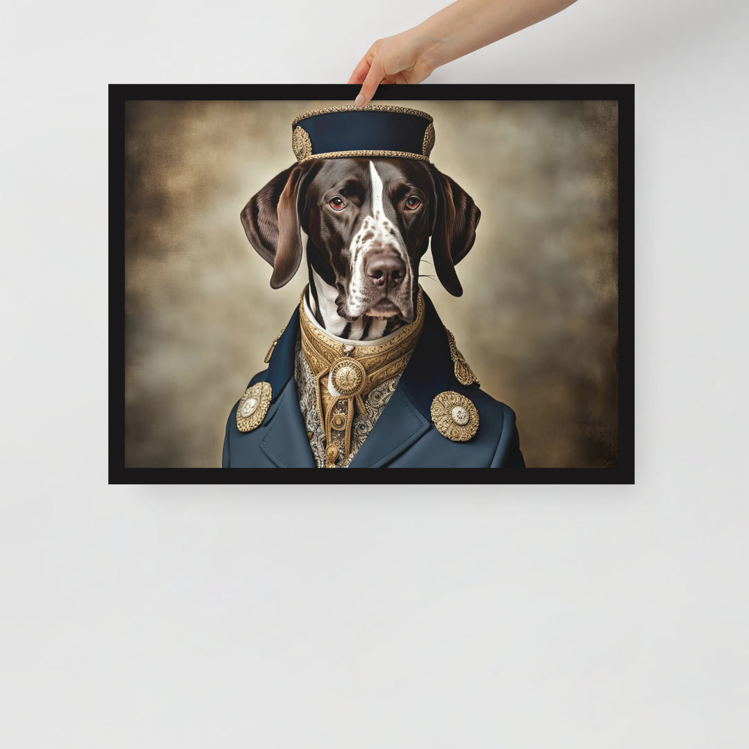 German Shorthaired Pointer- Framed poster v3