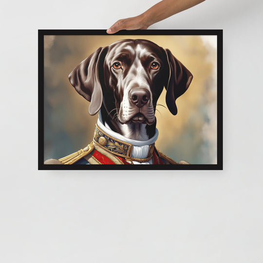 German Shorthaired Pointer- Framed poster v4