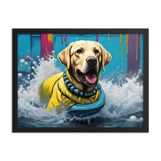 Framed poster-Labrador Retriever