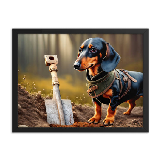 Dachshund- Framed poster v4