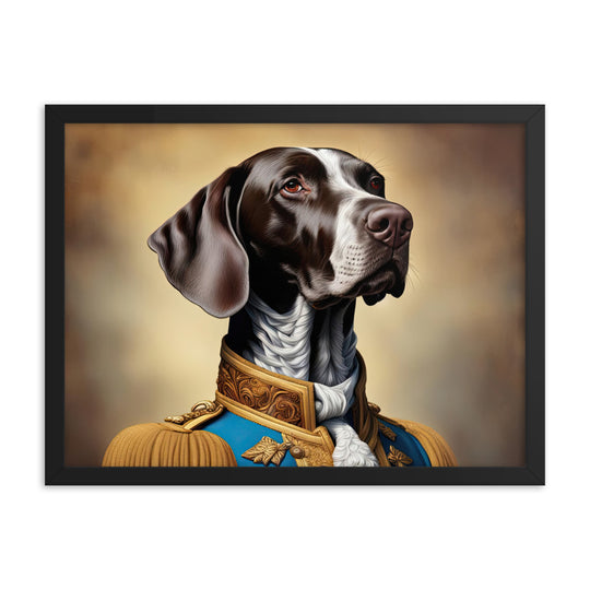 German Shorthaired Pointer- Framed poster v2