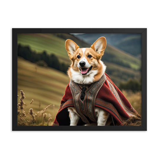 Pembroke Welsh Corgi- Framed poster v4