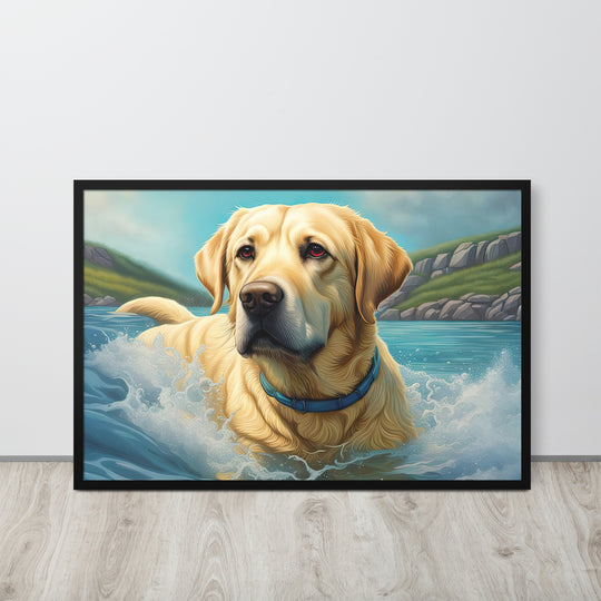 Framed poster-Labrador Retriever V2