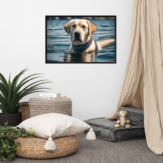 Framed poster-Labrador Retriever V3