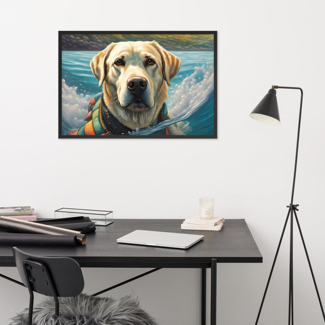 Framed poster-Labrador Retriever V4