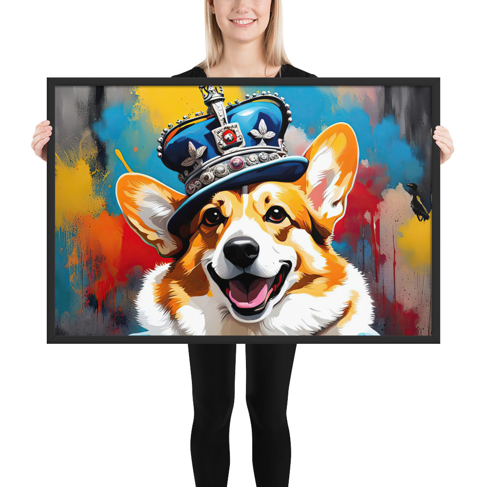 Pembroke Welsh Corgi- Framed poster v2