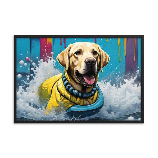 Framed poster-Labrador Retriever