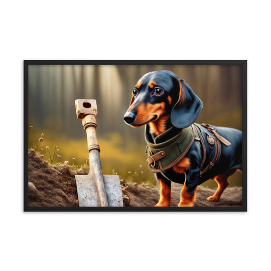 Dachshund- Framed poster v4