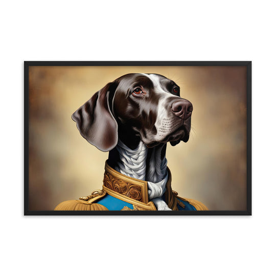 German Shorthaired Pointer- Framed poster v2