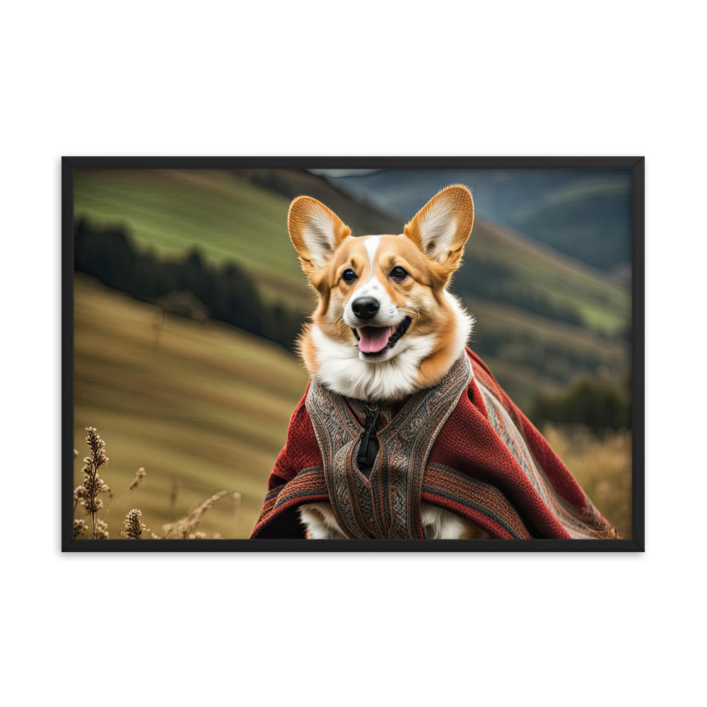 Pembroke Welsh Corgi- Framed poster v4