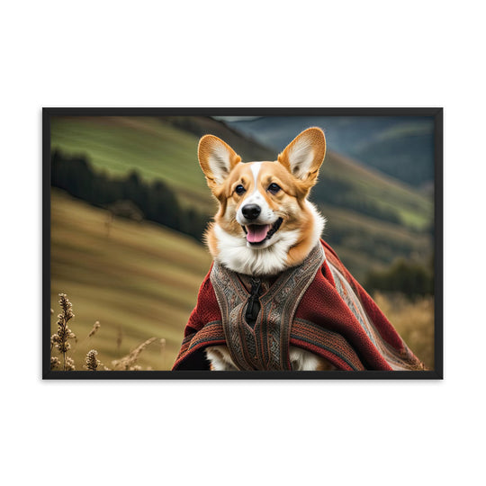 Pembroke Welsh Corgi- Framed poster v4