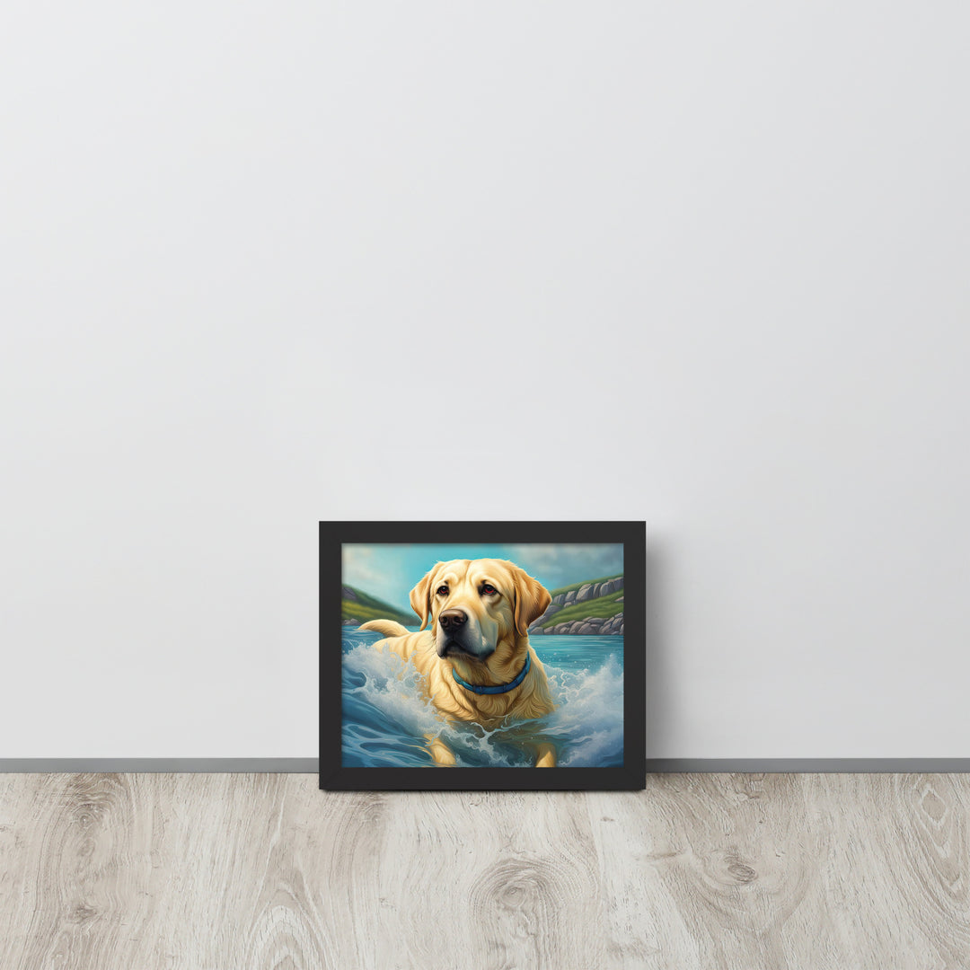 Framed poster-Labrador Retriever V2