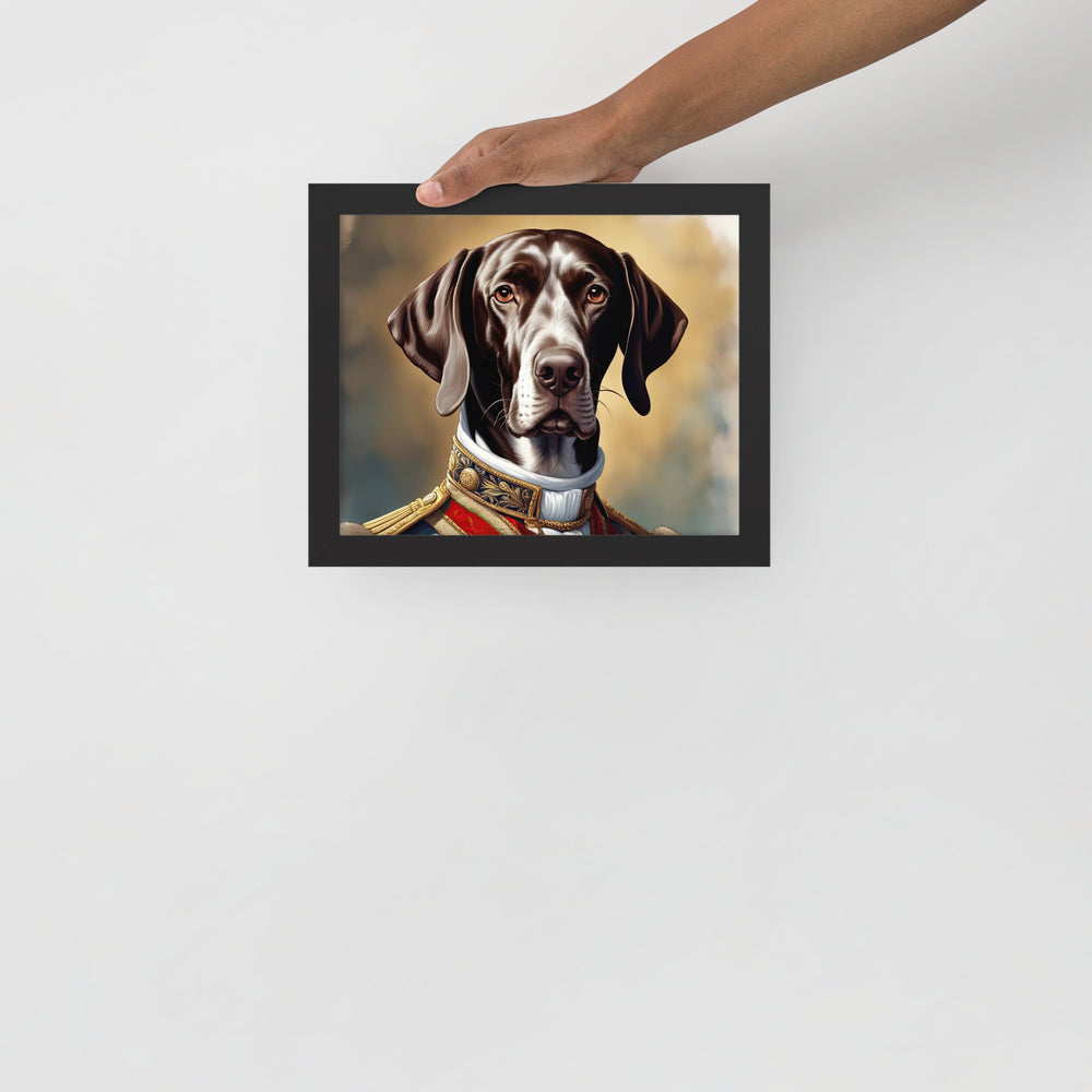 German Shorthaired Pointer- Framed poster v4