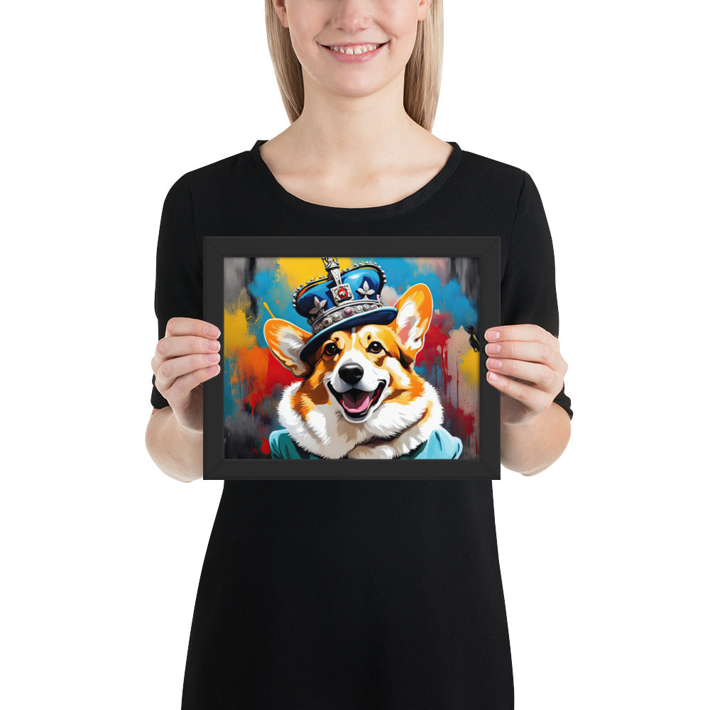 Pembroke Welsh Corgi- Framed poster v2