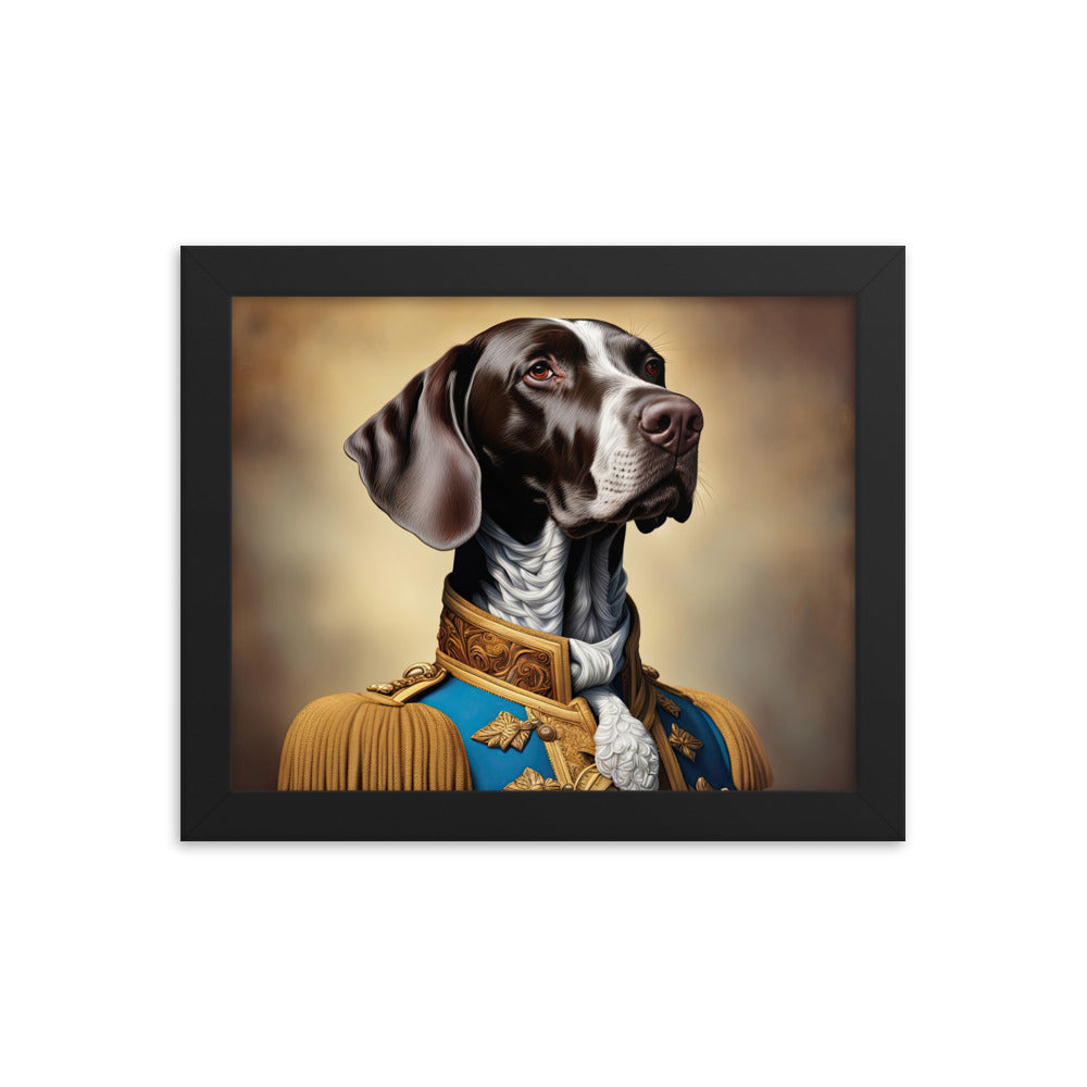 German Shorthaired Pointer- Framed poster v2