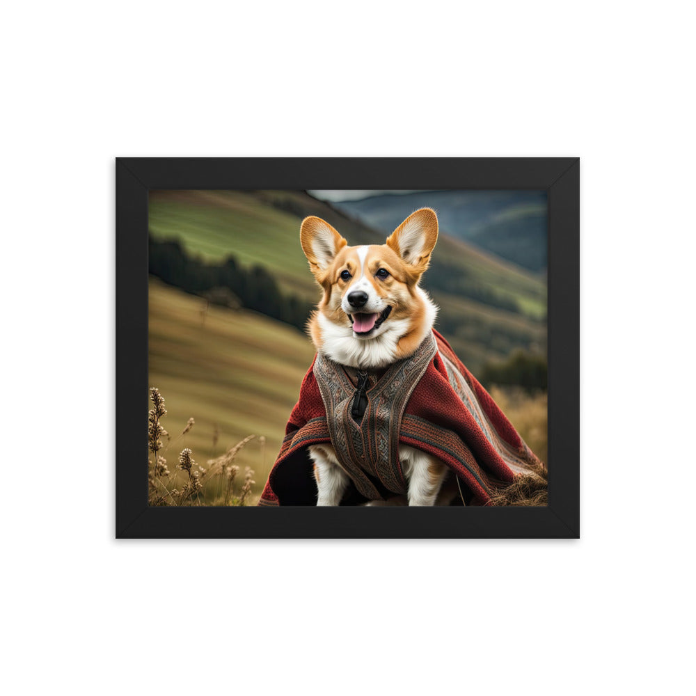 Pembroke Welsh Corgi- Framed poster v4