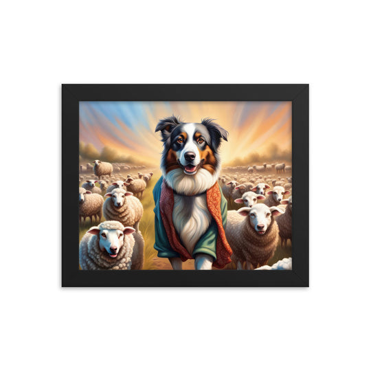 Australian Shepherd- Framed poster