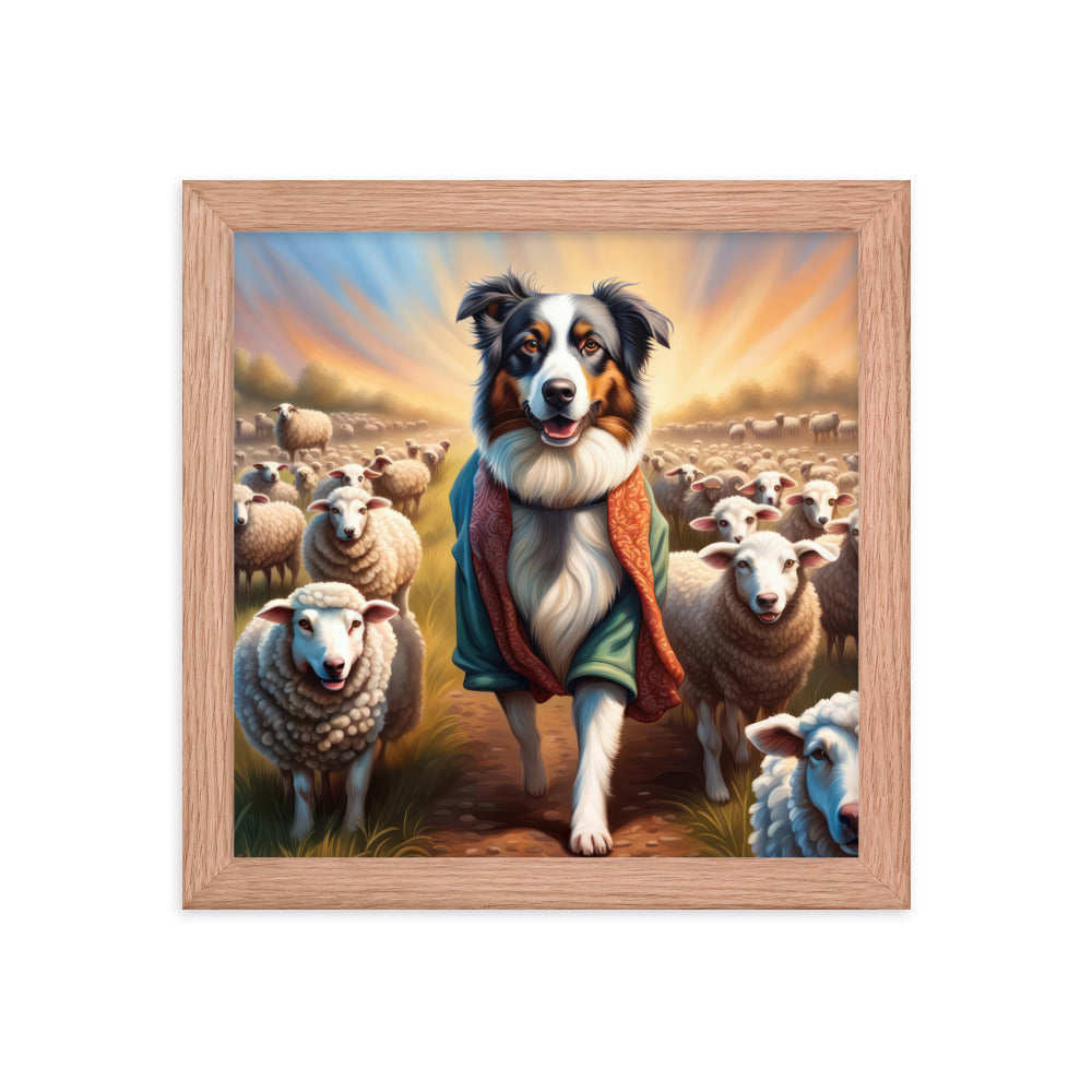 Australian Shepherd- Framed poster